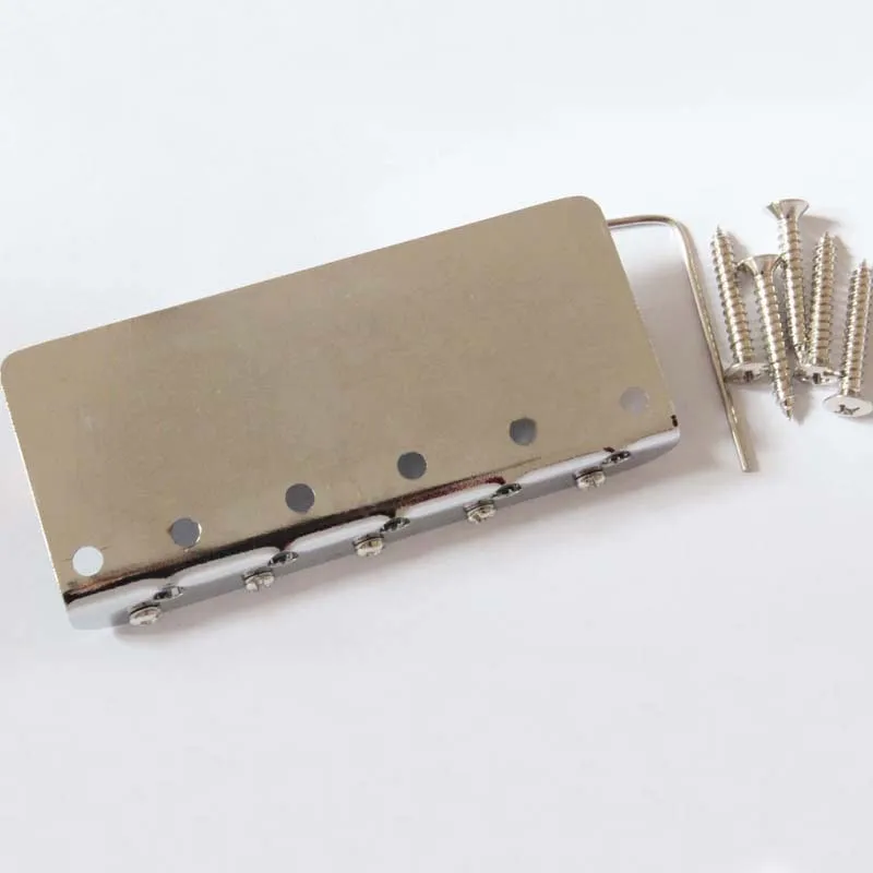 Wilkinson Chrome WBBC 5Strings Bass Bridge, Brass Saddle In Gold