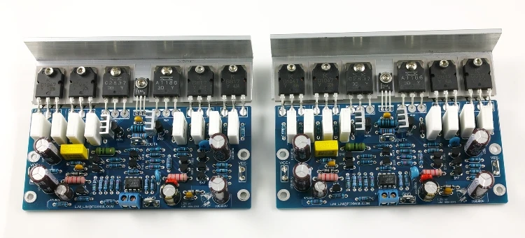 L25 250W+250W 8ohm Class AB KEC KTB817 KTD1047 2SA1186 2SC2837 Amplifier Completed board with heatsink by LJM