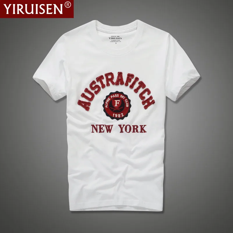 2021 New YiRuiSen Brand Men Short Sleeve T Shirt 100% Cotton O-neck Fashion Patch T-shirt Male Summer Clothing Casual Top Tees