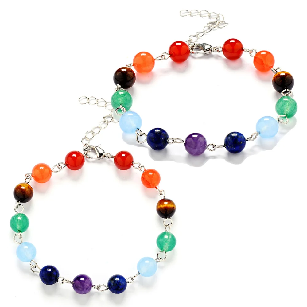 DIEZI India Yoga Energy New Jewelry Sets Natural Stone Beads 7 Chakra Healing Balance Necklaces Earrings Bracelets for Women