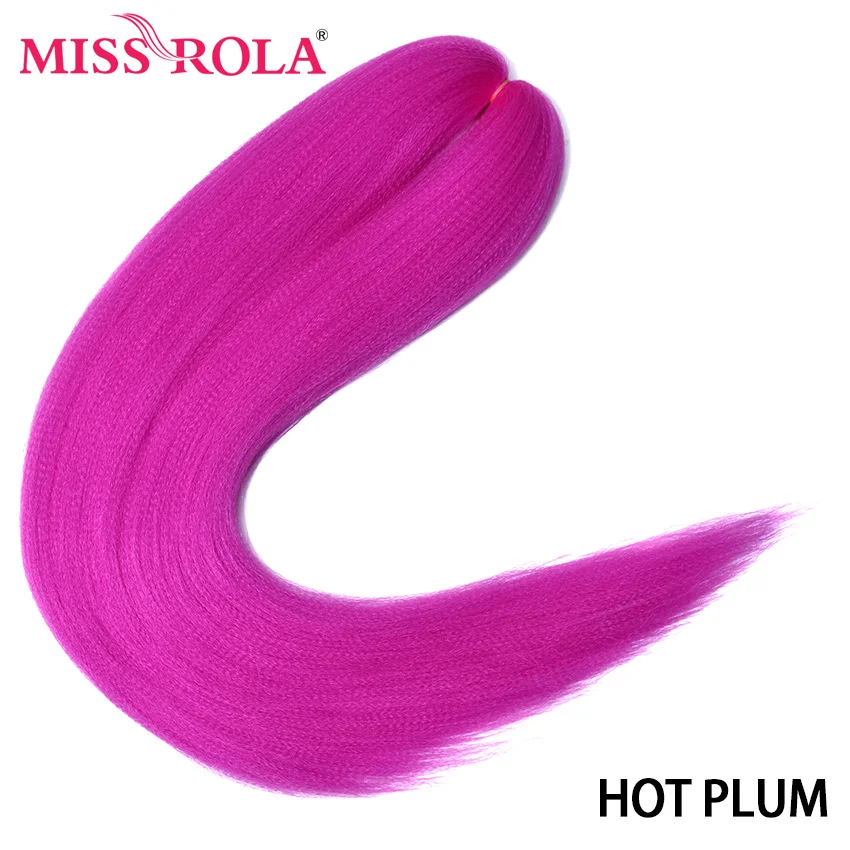 Miss Rola Synthetische 30 Inch 100g Kanekalon Haar Vlecht Yaki Recht Pre Uitgerekt Roze Groothandel Bulk Haarverlenging Jumbo Vlecht