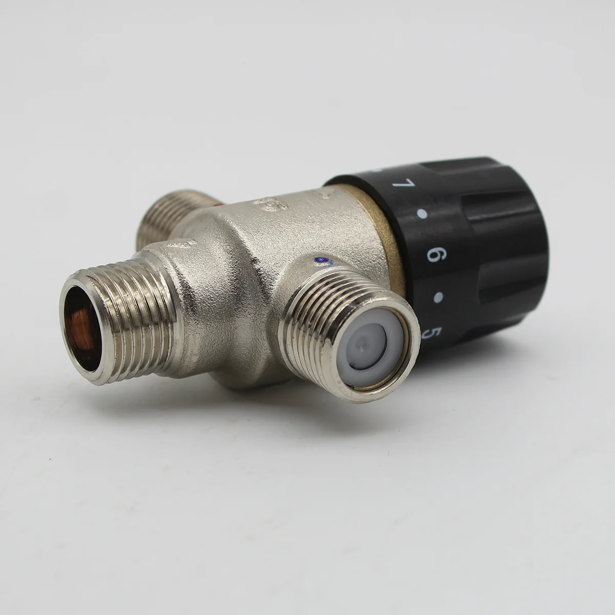 Imagem -05 - Válvula Termostática de Energia Solar Bronze Misturador de Temperatura do Banheiro Controle Dn15 Dn20 Dn25