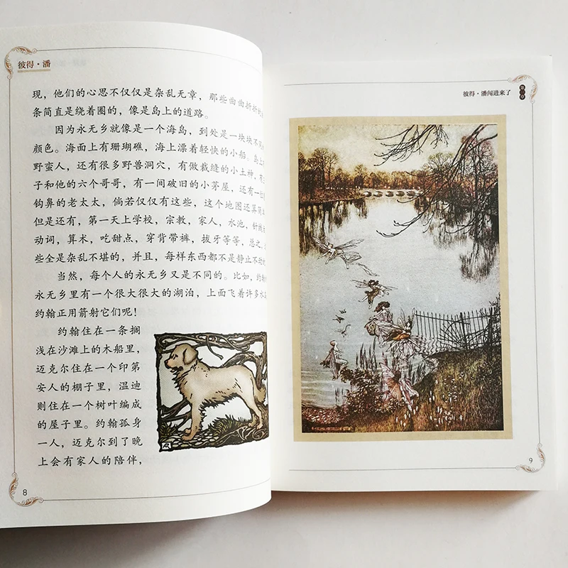 Peter Pan (J. M. Barrie) Illustrated by Arthur Rackham Chinese Book for Children/Kids/ Adults Simplified Chinese Characters