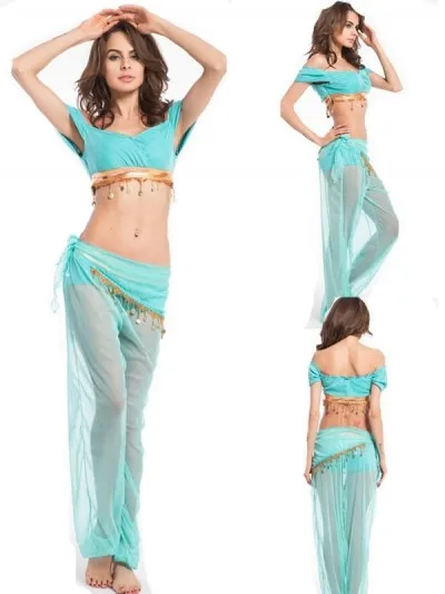 

free shipping Women Sexy clothing 2014 Fashion New Genie Halloween Costume