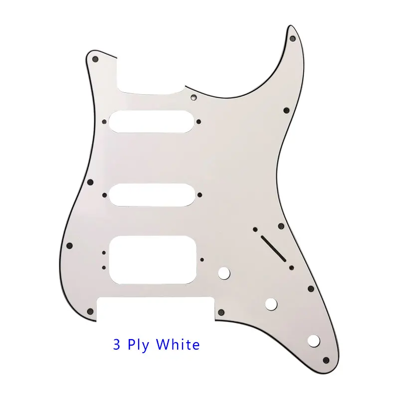 Fei Man - Quality Guitar Pickguard, US 11 Screw Holes, Strat With Floyd Rose, Tremolo Bridge, Humbucker Single HSS Scratch Plate