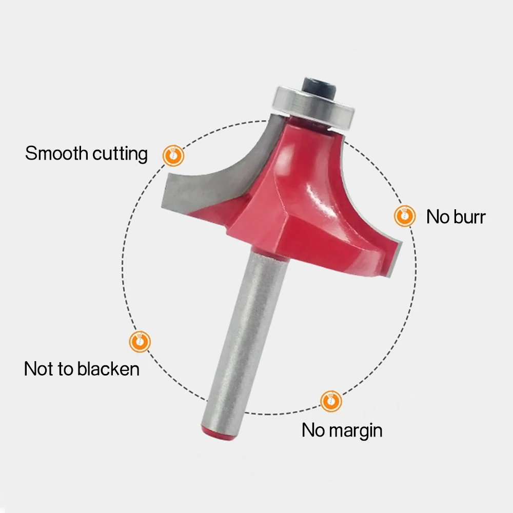1/4 인치 라운드 생크 우드 밀링 커터, 카바이드 라우터 비트 스트레이트 엔드 밀 트리머 코너 클리닝 플러시 트림 툴 커터