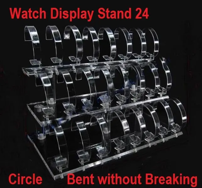 Imagem -02 - Clear-view Wrist Ver Display Stand Holder Rack Decoração Organizador Tabletop Show 24 Slot