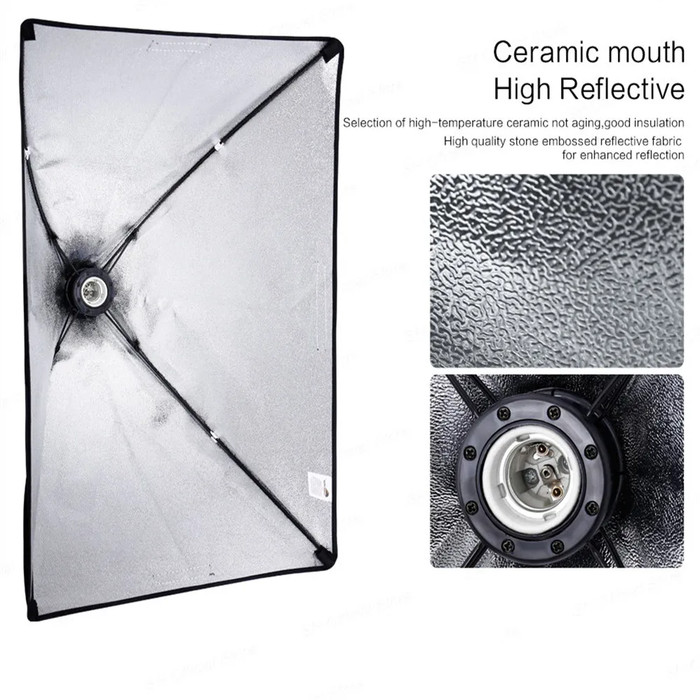 SH 50x70CM Photography Softbox Lighting Kits Professional Continuous Light System Equipment For Photo Studio