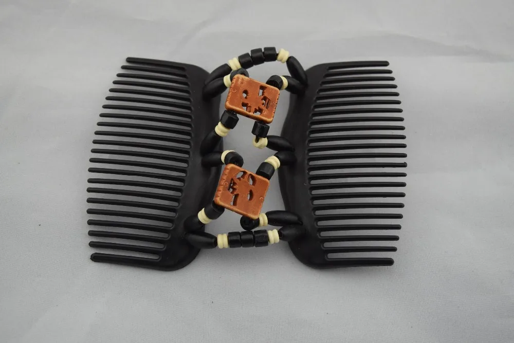 black flower beads  magic comb 100 pcs/lot   easy updo special christmas comb easy for professional lady