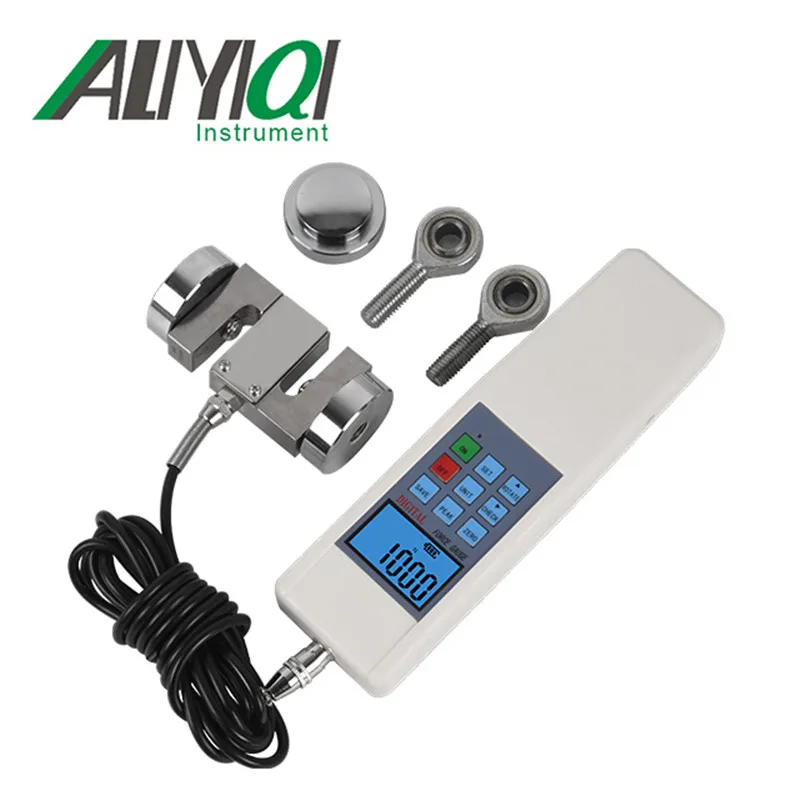 

Hand Held Digital Force Gauge HF-1KN External Sensor Push Pull Force Gauge Dynamometer With RS232 100KG Dynamometer