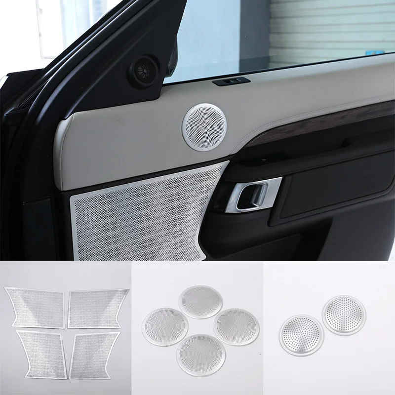 

Car Door Tweeter Horn Net Mesh Ring Cover Trim Upon for Land Rover Discovery 5 LR5 2017 2018 Aluminium Alloy Audio Speaker Panel