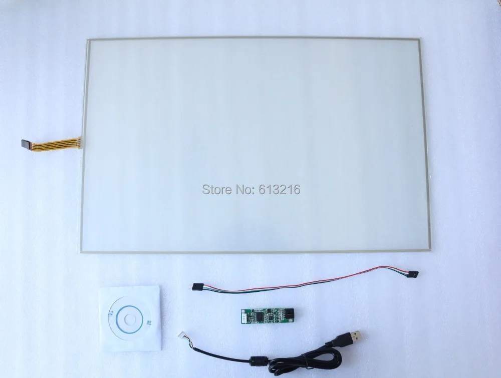 22 inch 16:10 4-Wires Resistive Touch Panel + USB Controller card +Driver CD ROM work with 22 inch LCD panel