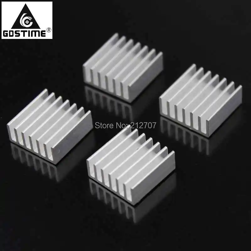 

1000PCS Gdstime Aluminum Heat sink 14 x 14 x 6MM Silver Chipset RAM Heatsink Radiator