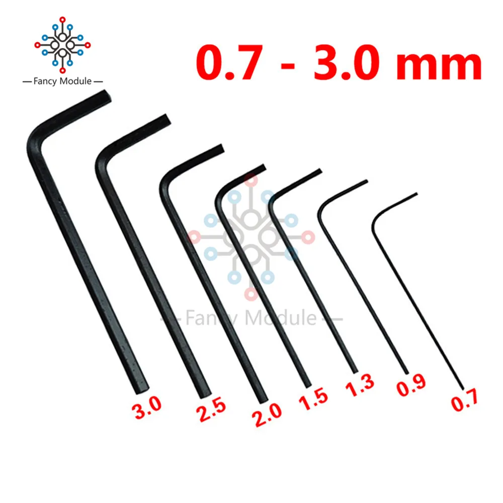 7Pcs 0.7mm-3mm Mini Hexagon Hex Allen Key Set Wrench Screwdriver Tool Kit HOT