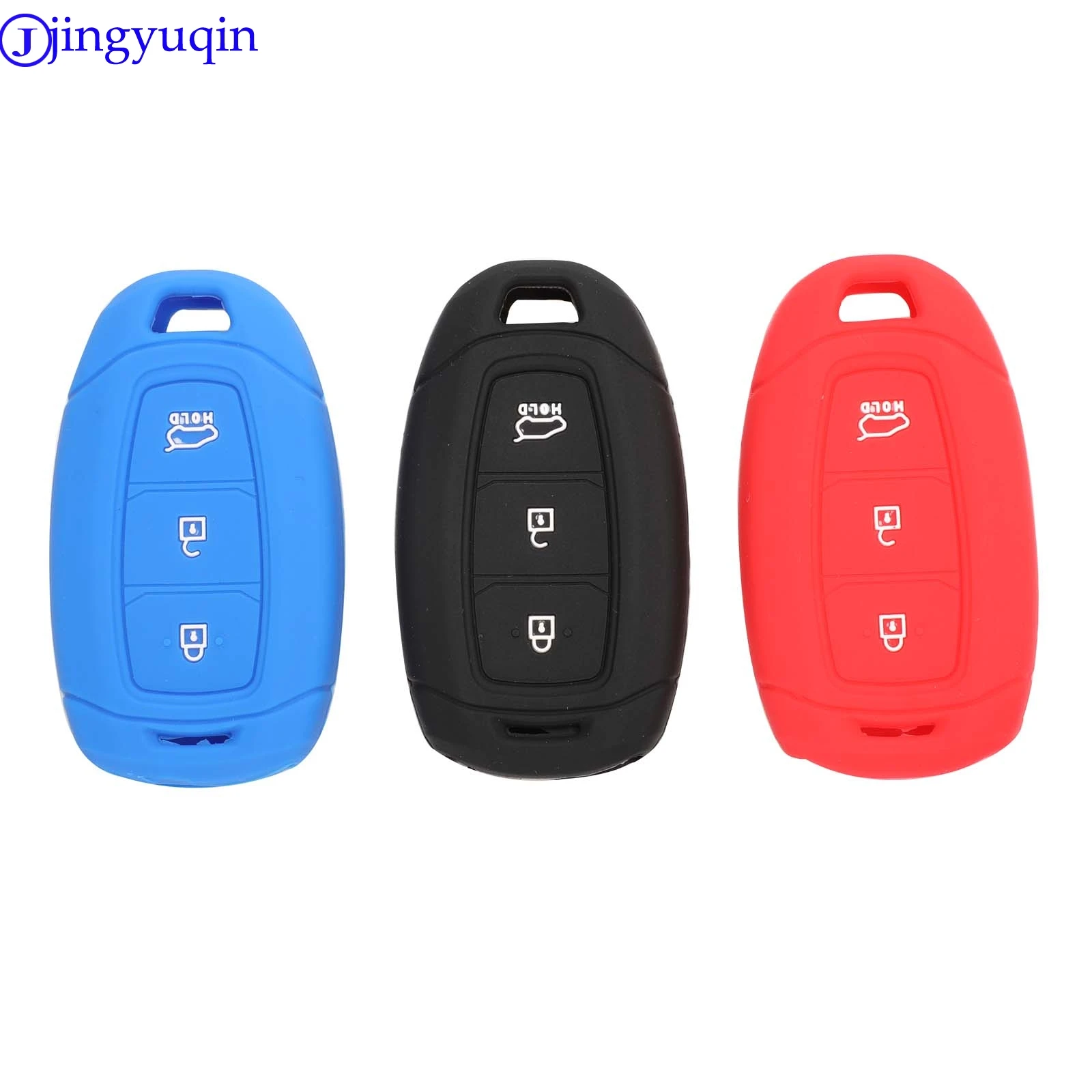 jingyuqin Remote Key Silicone Cover Case Fob For Hyundai i30 Ix35 Solaris Azera Elantra Grandeur Ig Accent Santa Fe Palisade