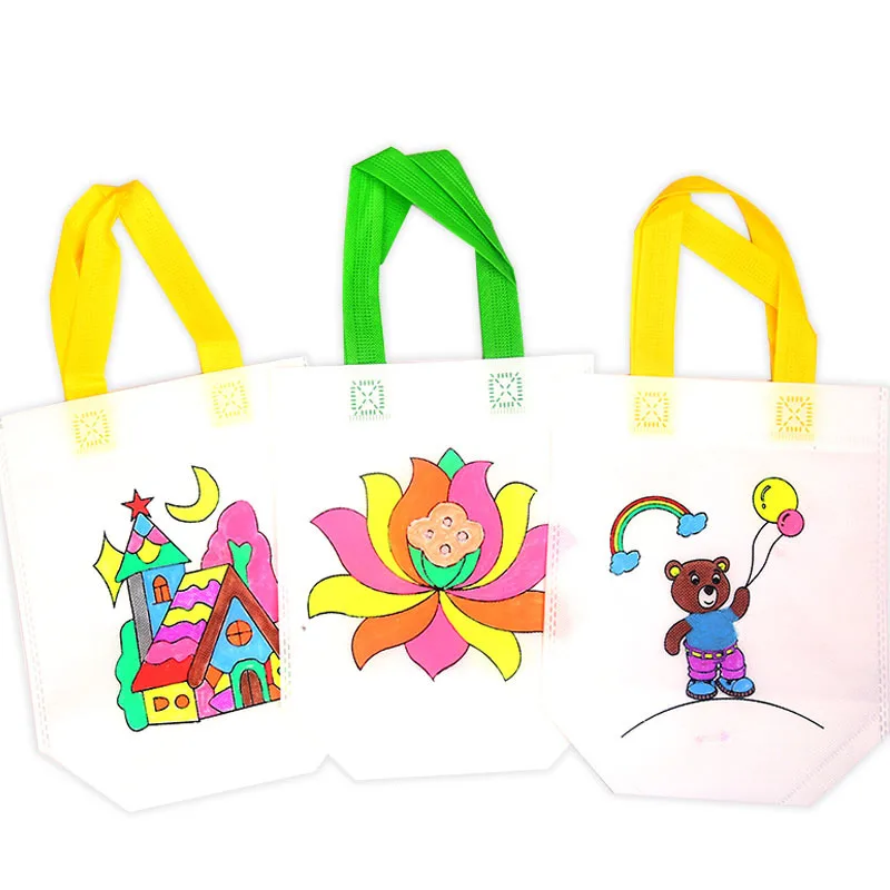 Baby Drawing toys DIY Environmental Protection Graffiti Bag Kindergarten Hand Painting Materials Educational Toy for Children