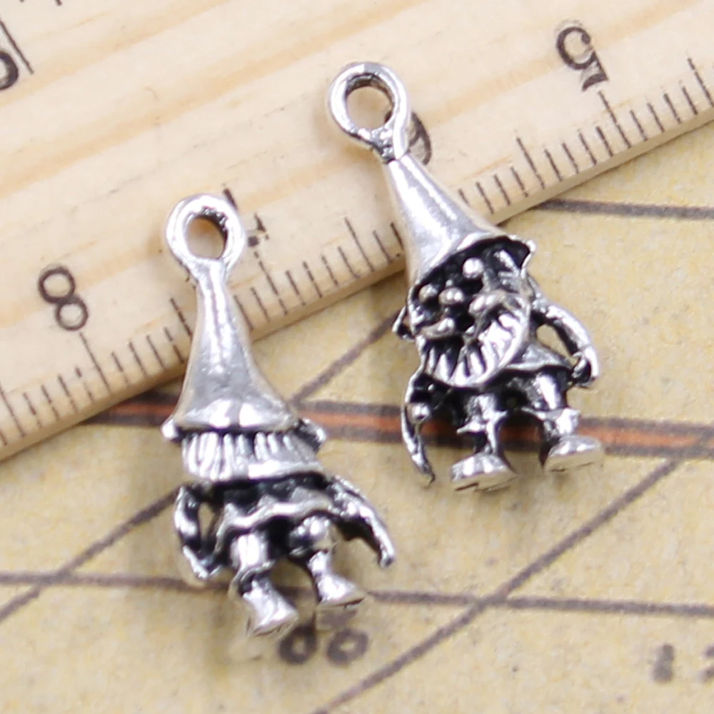 10pcs Charms Christmas Santa Claus 28x11x7mm Tibetan Silver Color Pendants Antique Jewelry Making DIY Handmade Craft Pendant