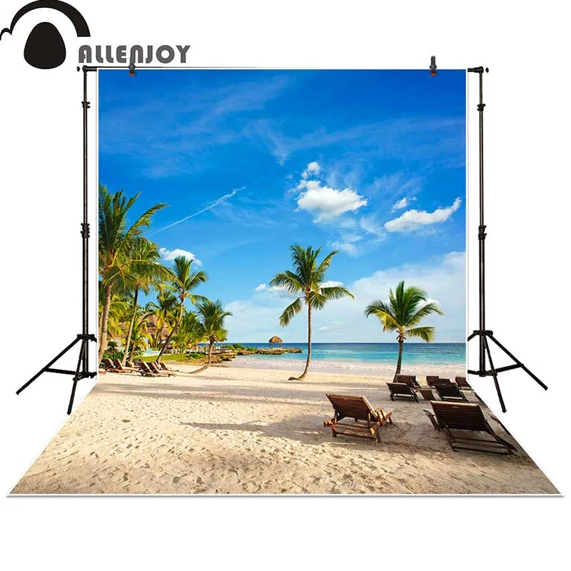 Allenjoy photography backdrops Tropical Rainforest beach sunshine summer party birthday banner baby shower photocall