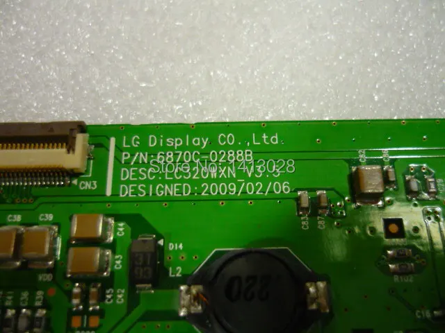 لوحة منطق شاشة تلفزيون LCD ، شحن مجاني LC320WXN-V3.5 6870C-0288B LCD الزجاج T-يخدع