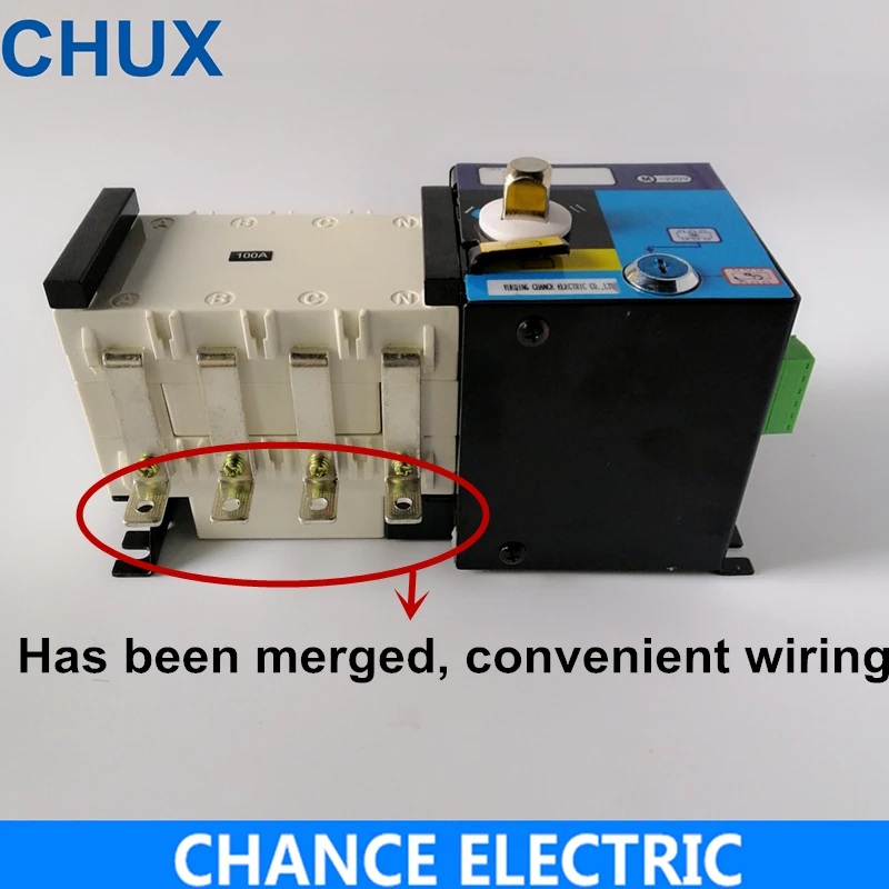Imagem -02 - Comutador Automático 4p 100a 380v Interruptor de Transferência Automática Ats em Saída 4p 100a