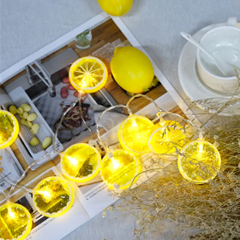 Lemon decoration 5m 20 led string Fairy lights holiday garland Led christmas lights indoor home outdoor wedding decor lamp EU/US