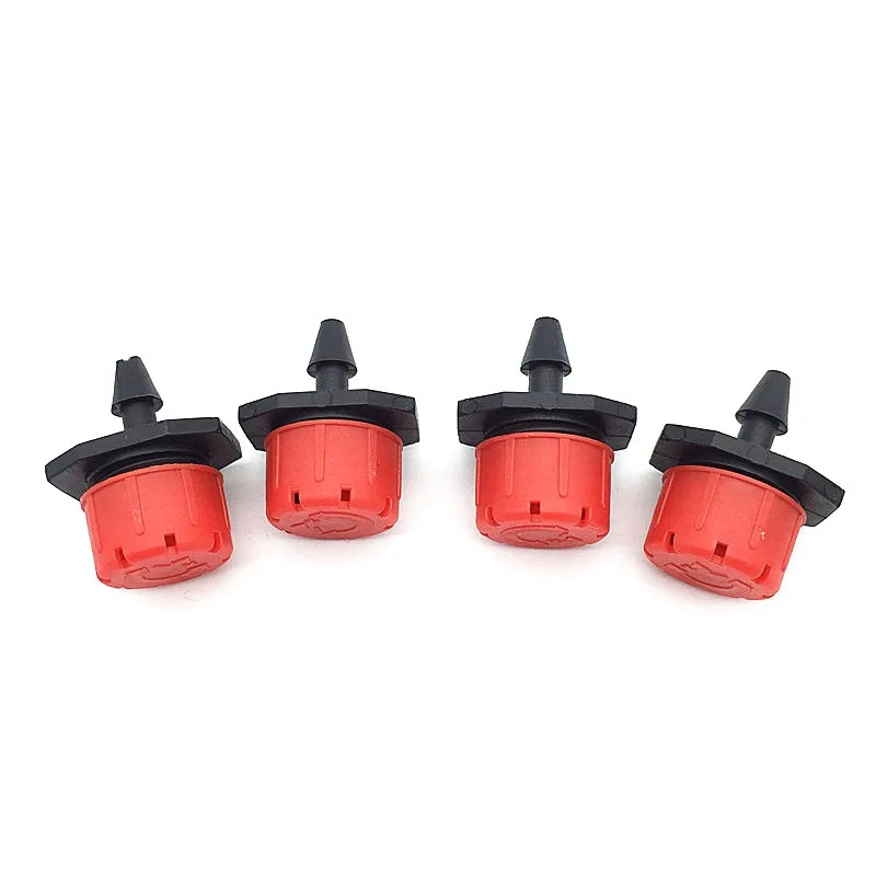 40 Pcs Garden irrigation Dripper 8 holes red Sprinkler head Link 4 / 7mm hose for watering potted plants and beds of flowers