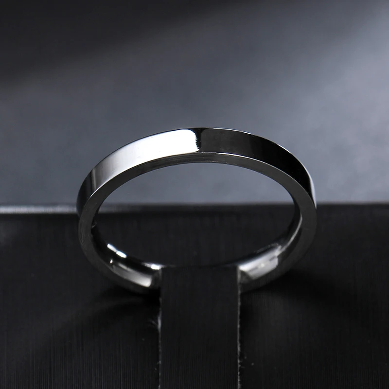 3mm steel color super thin slim titanium steel ring men and women ring scratch resistance tungsten steel ring factory direct