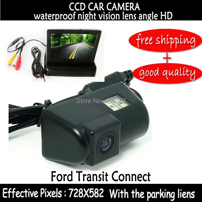 4.3inch stand security TFT monitor parking System for FORD TRANSIT CONNECT CCD Car Rear View Camera + HD Car rear Mirror monitor