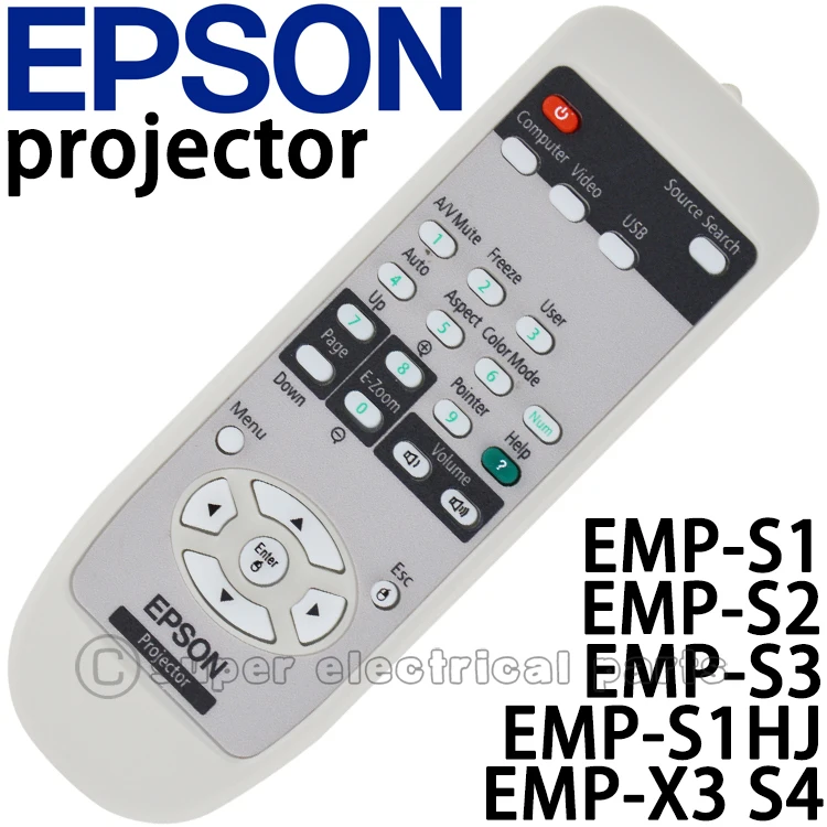 Projector afstandsbediening gebruik voor epson emp-s1 emp-s1h emp-s2 emp-s3 emp-s3 x3 s4 emp-83 emp-83h eb-440w eb-450w eb-460/ik h283a