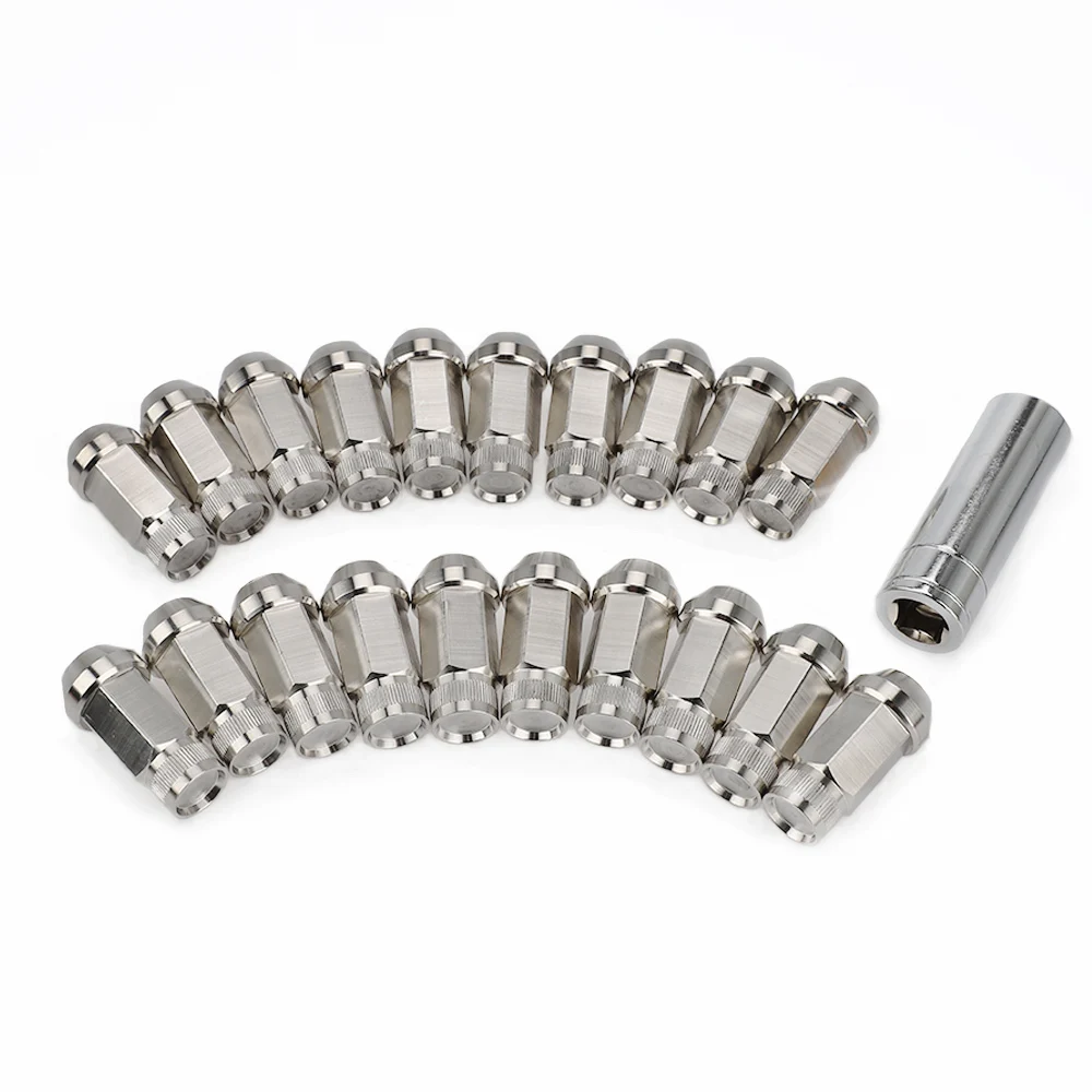 Car Modification 20PCS Stainless Steel Lug Nuts M12x1.25 M12x1.5 M14x1.5 M14x2 Wheel Nuts Bolts For  Mitsubishi Acura Mazda