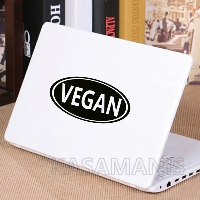 Very Simple Word Vegan Vinyl Sticker For Car Laptop Decoration , Vegan Decals Laptop Cellphone Switch Mural Art Decor