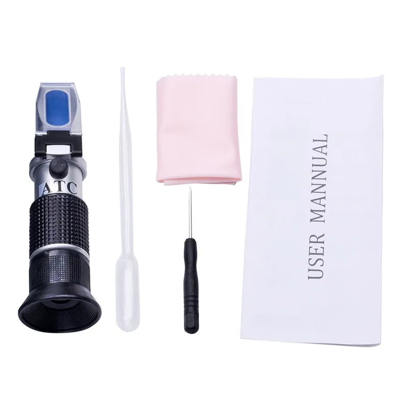 Yieryi New Shockproof Packaging Box 0~90% Brix Honey Sugar / Syrup Concentration Refractometer Handheld Optical Sugar Meter