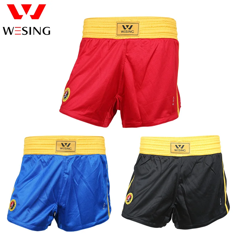 Wesing Adults Children Sanda Training Shorts Muay Thai Pants Clothing Boxing Shorts MMA Match Large Size 4XL