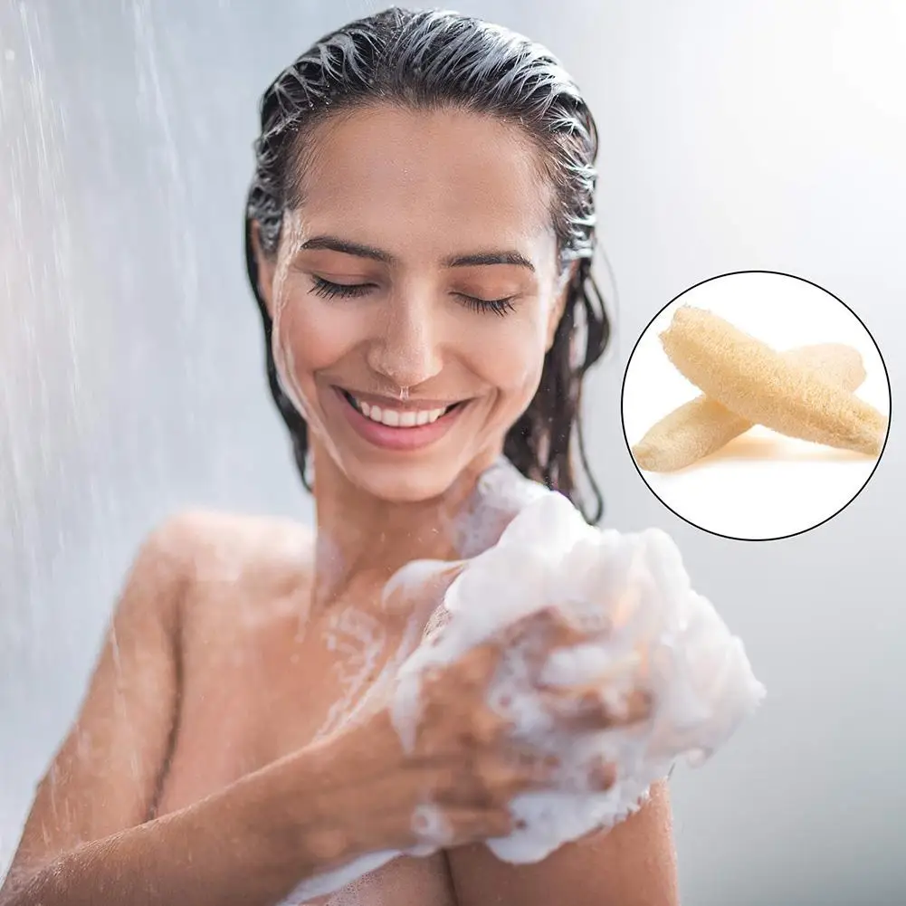 Full loofah natural exfoliation biodegradable loofah sponge cellulose board scrubber scrubber kitchen bathroom #BW