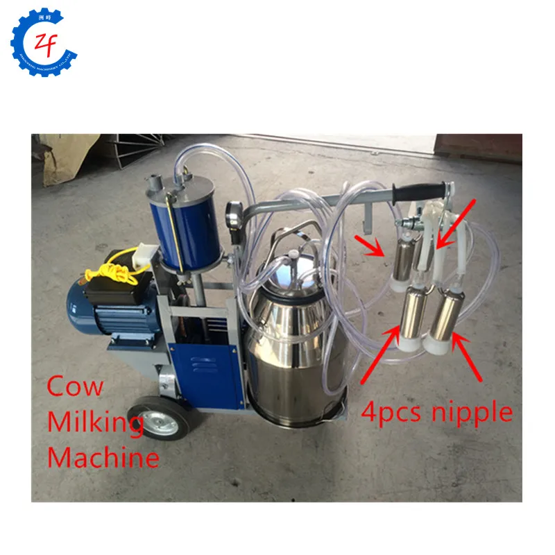 4pcs nipple cow milker machine and 2pcs nipple goat milking machine price