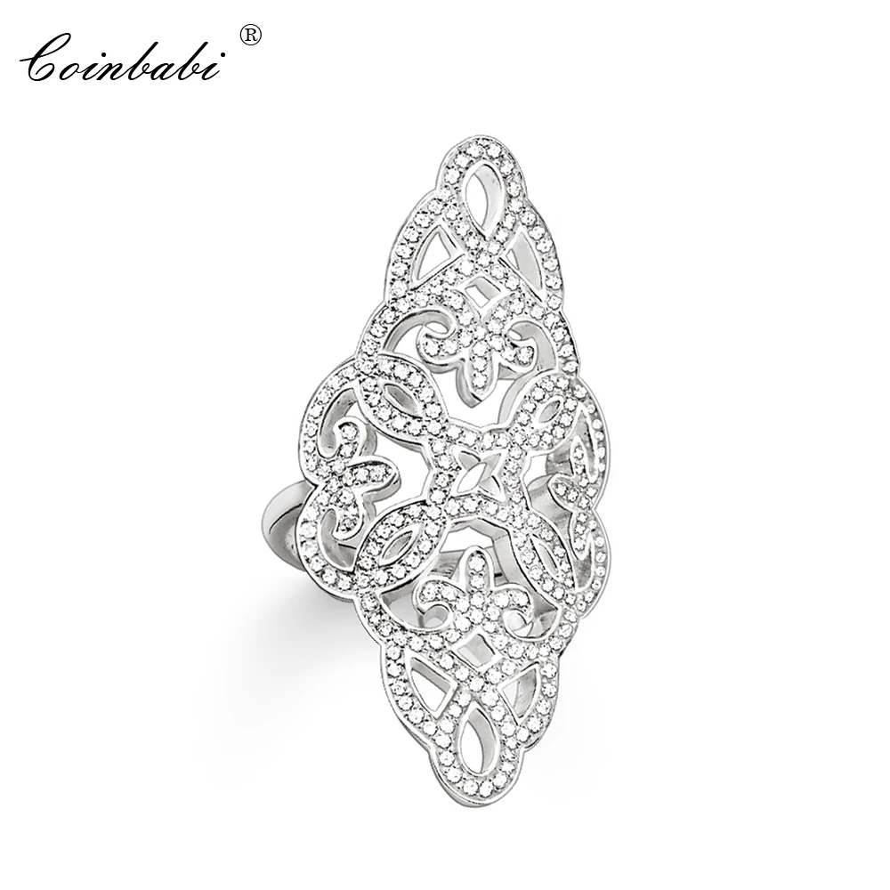 Ring Ornament Arabesque 925 Sterling Silver Trendy Gift For Women, Europe Style Glam Jewelry Rings  Fashion Jewelry Wholesale