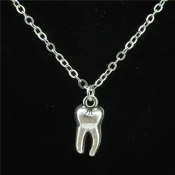 Cute Dentisit Medicine Tooth Teeth Molar Pendant Long Chain Collar Necklaces Doctor Gift Jewelry Supplies