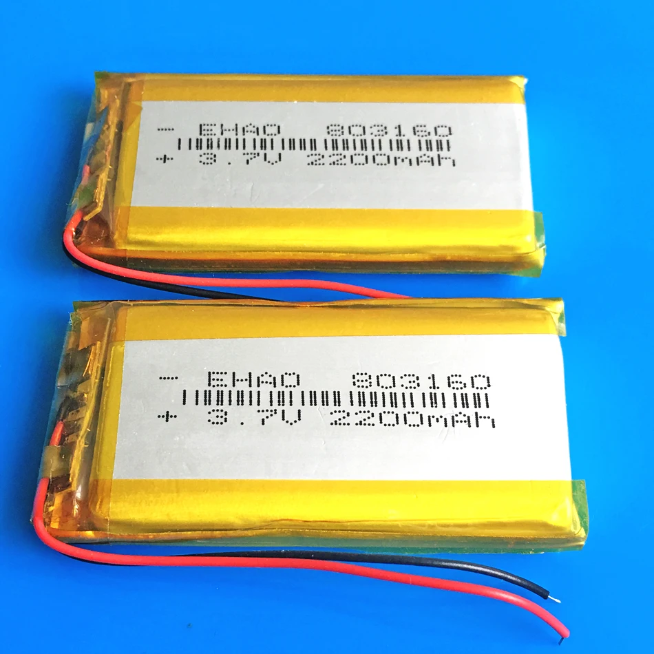 3.7V 2200mAh polimer Lipo akumulator litowy 803160 do nawigacja GPS Power Bank DVD Tablet PC PAD telefon komórkowy Speake