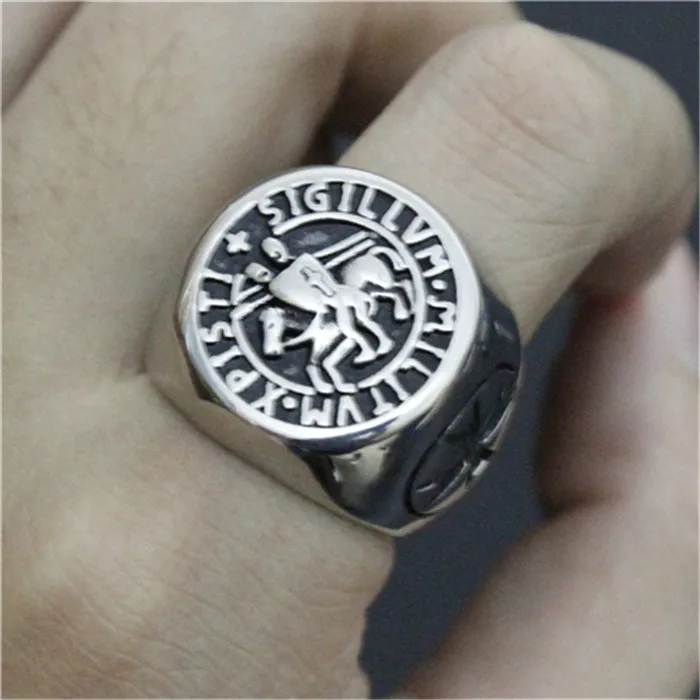 Riding Horse Solider Ring 316L Stainless Steel Man Boy Christmas Cool Design Classical Ring