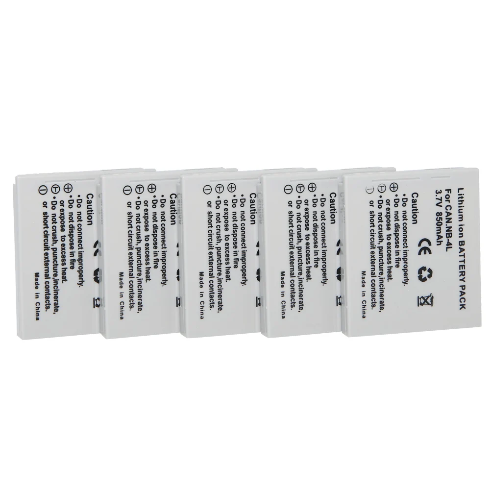 Wholesale 10 Pcs 850mAh li-ion NB-4L NB4L digital camera battery For Canon 220 HS Digital 100 IS 120 30 PowerShot SD200 IXUS 130