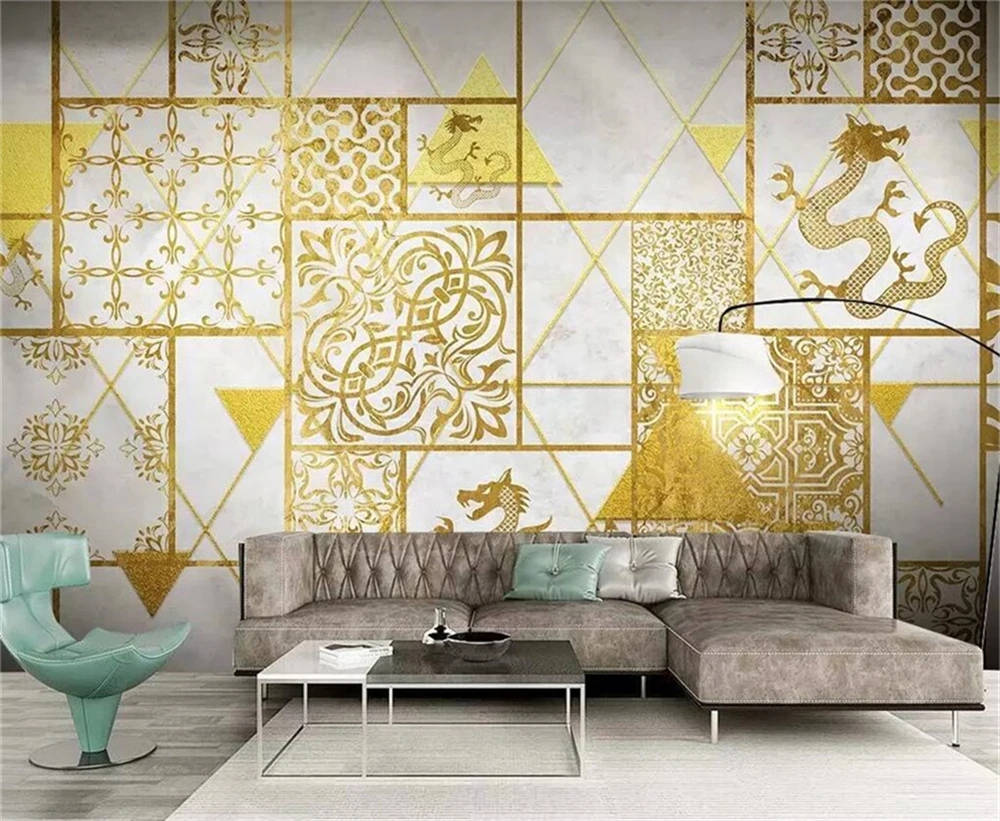 

Decorative wallpaper Modern Simple Style Geometric Line Background Wall