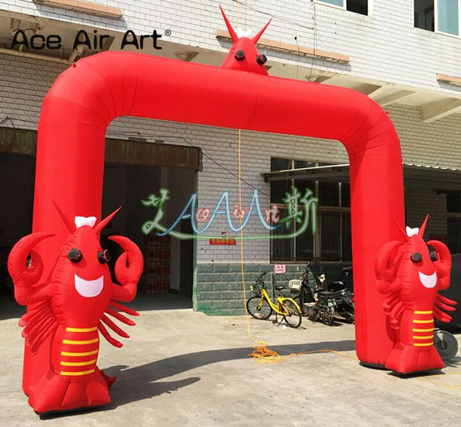 

Customized Inflatable Lobster Arch Pop Up Advertising Cartoon Replica Arch for Lobster Festival Promotion