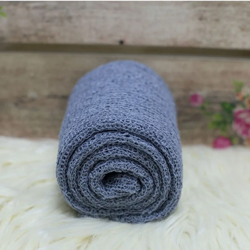 

Grey Baby Wraps Photography Props High Quality Jersey Stretch Wrap Newborn Swaddle Knit Blanket Newborn Wraps Photo Prop Layer