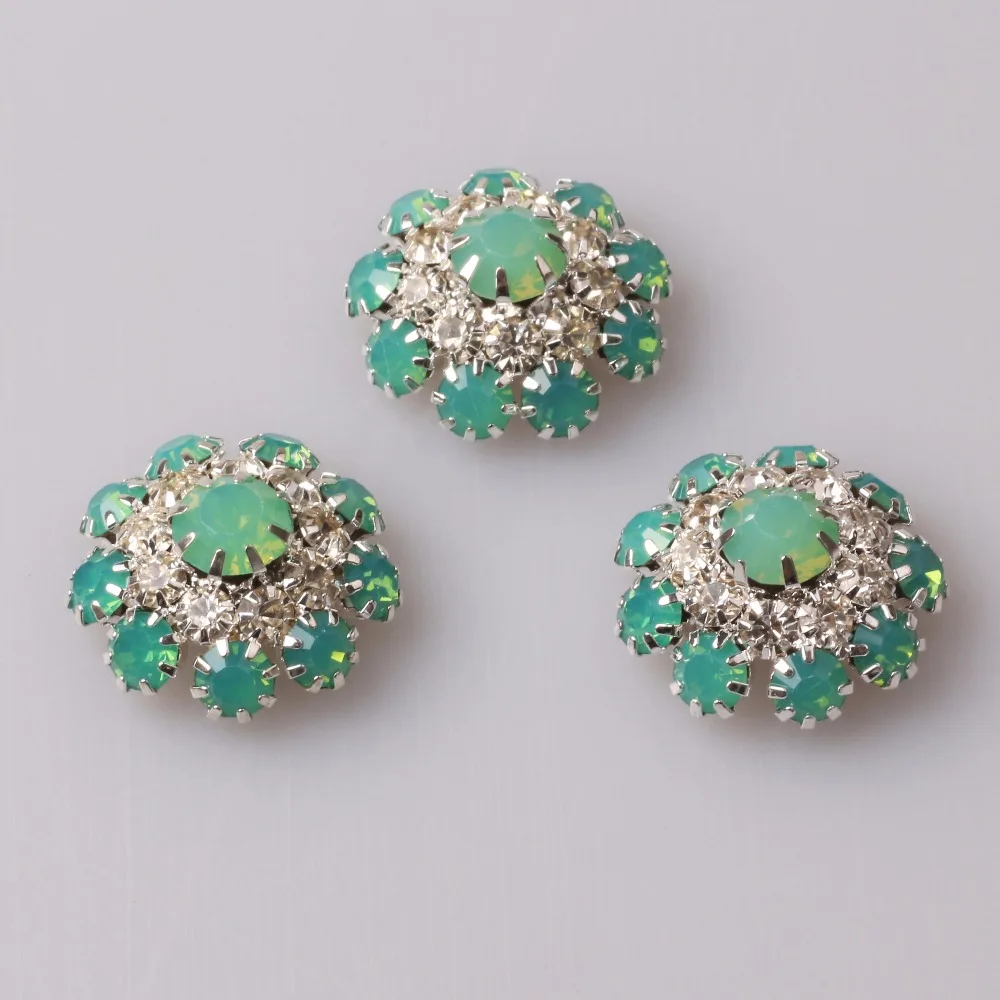 22 مللي متر 10 قطعة سحر الكريستال الأزرق حجر الراين أزرار الملابس الخياطة سجل القصاصات الحرفية الزخرفية #4