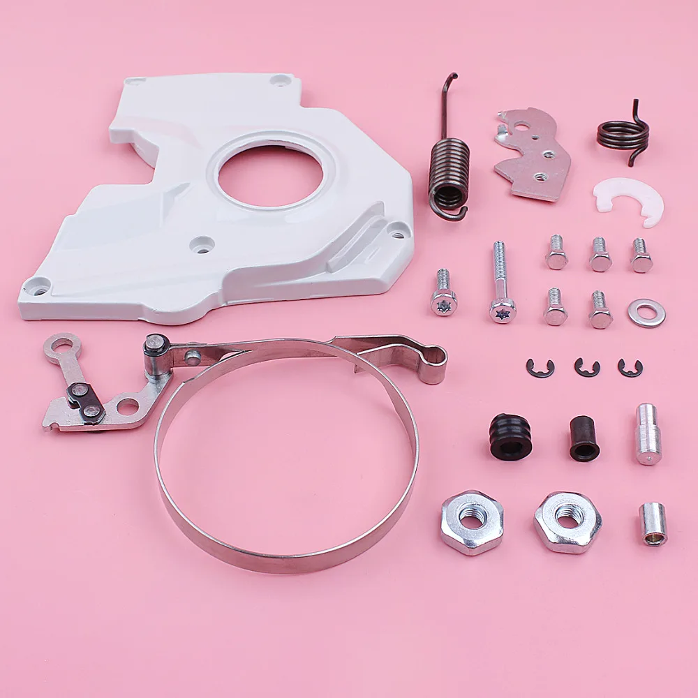 Kit de reparación de tuercas de barra de banda de cubierta de freno de cadena para Stihl 038 AV MS380 pieza de herramienta de repuesto de motosierra 1119 021 1102