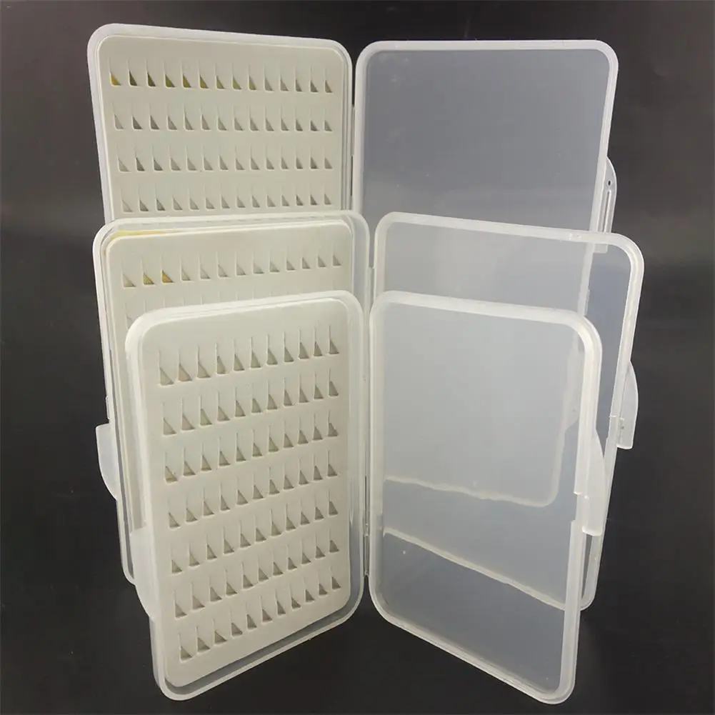 Waterproof Fly Fishing Box Double Side Clear Slit Foam Fishing Tackle Storage Case Box For Lure Baits Hooks De Pesca