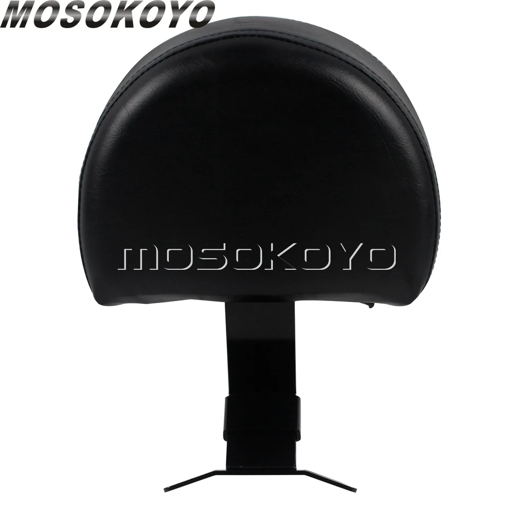 Black Motorcycle Detachable Adjustable Driver Backrest For Harley 2007-UP Softail Classic PU Leather Plug-in Backrest Pad