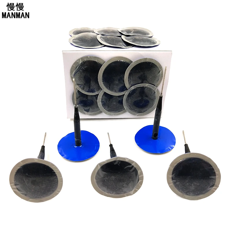 24pcs/45*6mm mushroom nailtyre film tyre cold patch film rubber stitching machine tire repair kit integral plug of mushroom nail