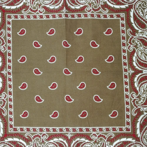 Imagen 2 del producto 100% algodón fondo de café bufanda de Cachemira roja Punk Hip-hop sombreros pañuelo pañuelos Foulard pañuelo cuadrado para mujeres/hombres