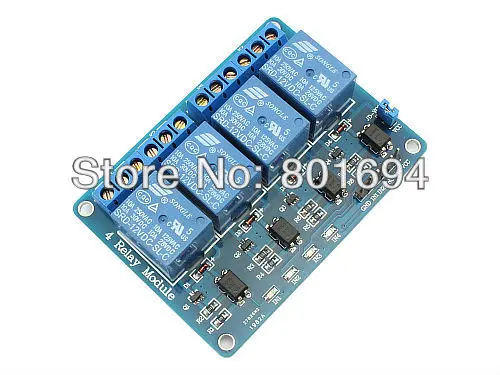 10 Pcs/Lot 12V 4-Channel Relay Module For Microcontroller 8051 AVR PIC DSP ARM